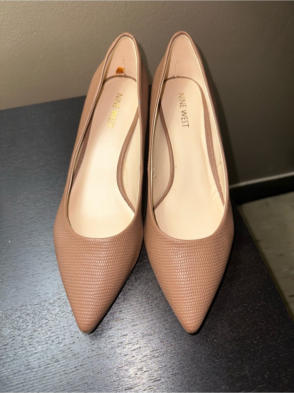 Nine West Pointed Toe Pumps in Taupe Brown